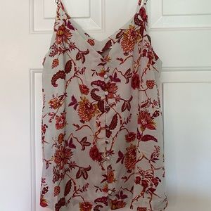 Caslon floral button front cami